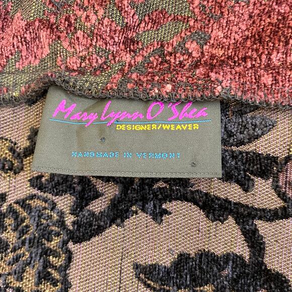 Mary Lynn O'Shea Sz M Art To Wear Handmade Floral Woven Tapestry Jacket Blazer - Picture 9 of 16